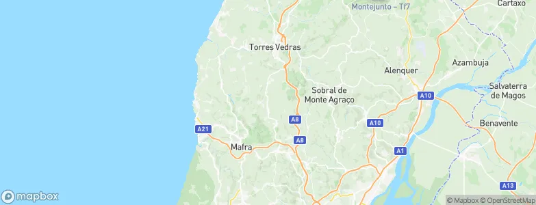 Azueira, Portugal Map