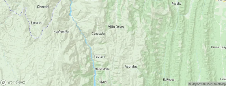 Azurduy, Bolivia Map