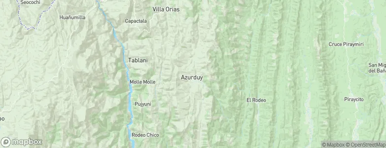 Azurduy, Bolivia Map