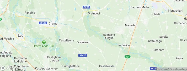 Azzanello, Italy Map
