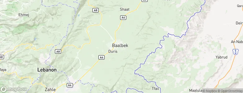 Baalbek, Lebanon Map
