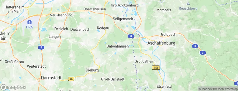 Babenhausen, Germany Map