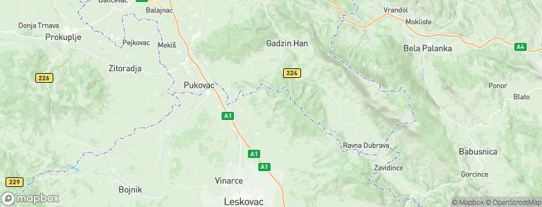 Babičko, Serbia Map