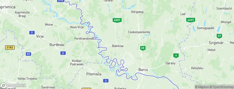 Babócsa, Hungary Map