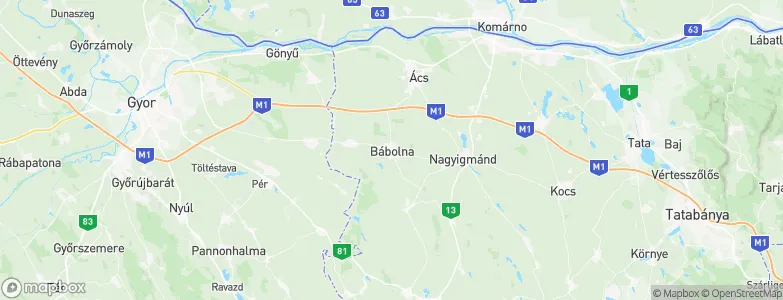 Bábolna, Hungary Map