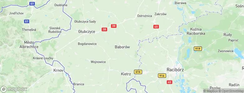 Baborów, Poland Map