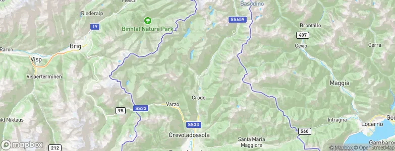 Baceno, Italy Map