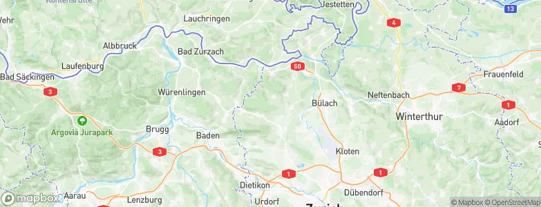 Bachs, Switzerland Map
