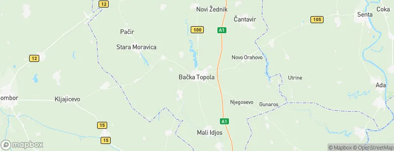 Bačka Topola, Serbia Map