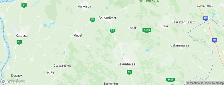 Bács-Kiskun county, Hungary Map