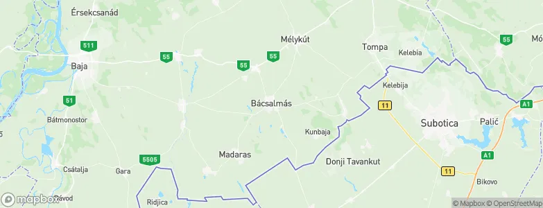Bácsalmás, Hungary Map
