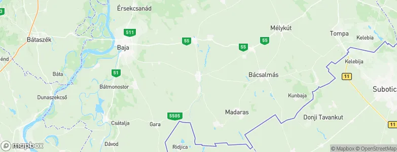 Bácsbokod, Hungary Map