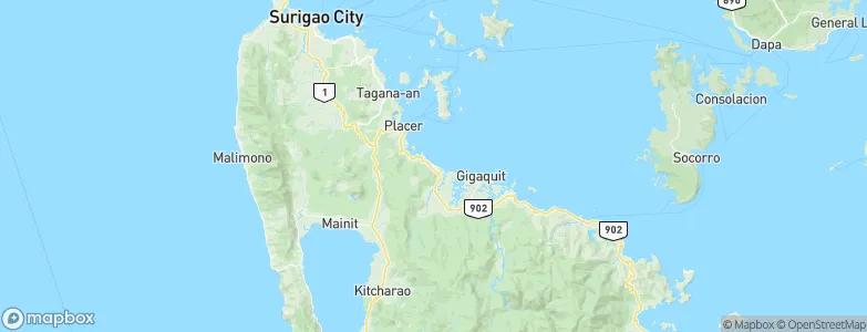 Bacuag, Philippines Map