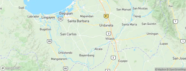 Bacundao Weste, Philippines Map