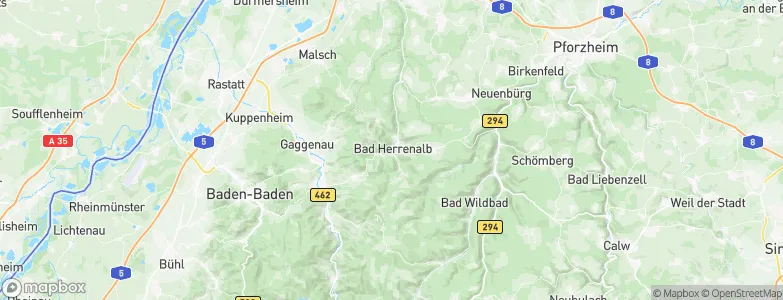 Bad Herrenalb, Germany Map