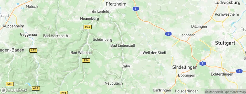 Bad Liebenzell, Germany Map