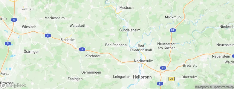 Bad Rappenau, Germany Map