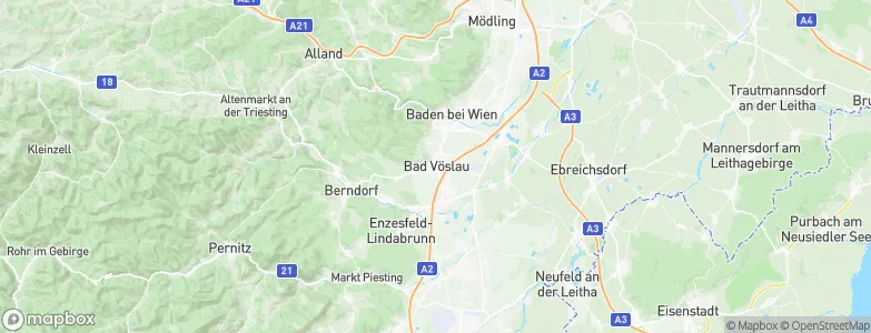Bad Vöslau, Austria Map