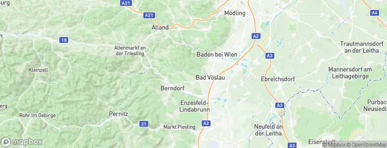 Bad Vöslau, Austria Map