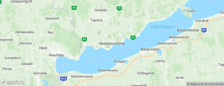 Badacsonytomaj, Hungary Map