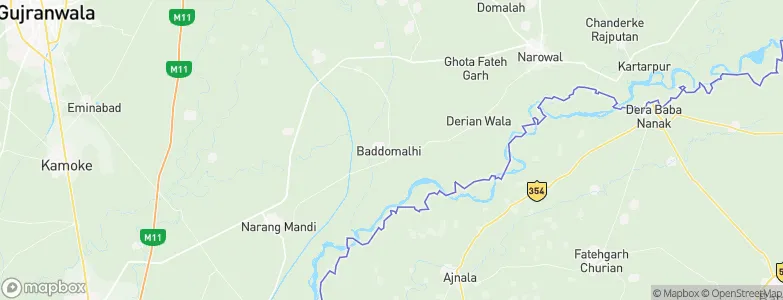 Baddomalhi, Pakistan Map