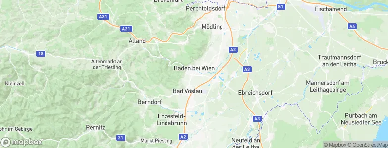 Baden, Austria Map