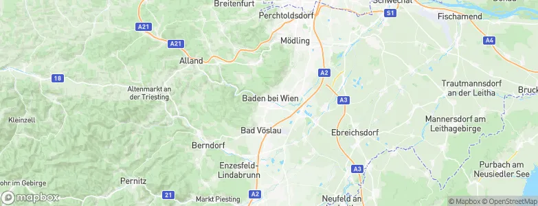 Baden, Austria Map