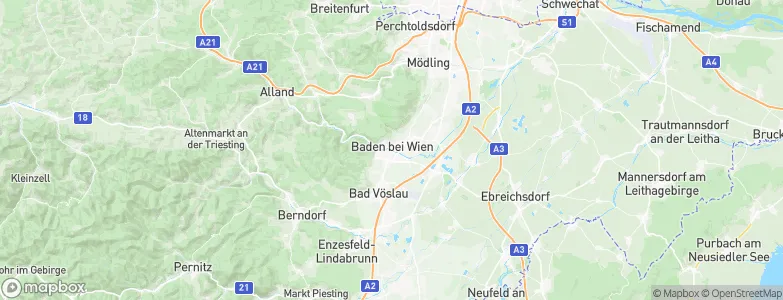 Baden bei Wien, Austria Map