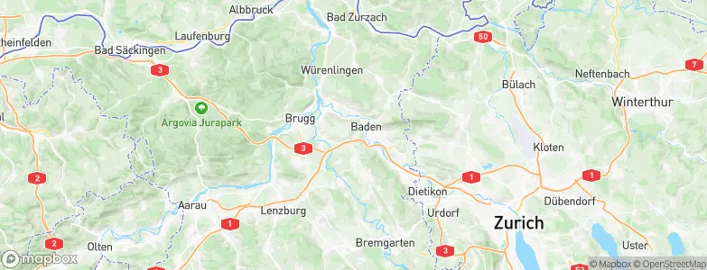 Baden, Switzerland Map