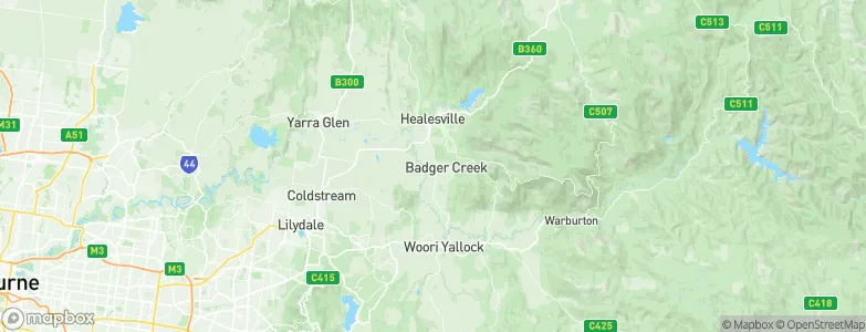 Badger Creek, Australia Map