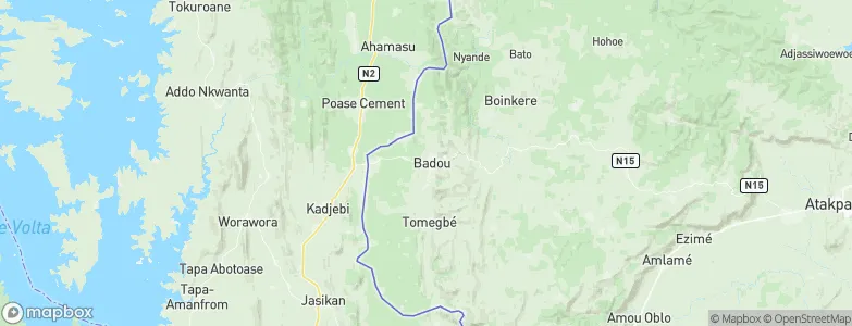 Badou, Togo Map