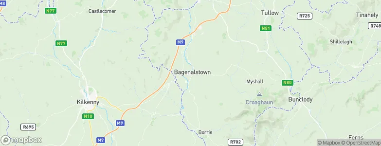 Bagenalstown, Ireland Map