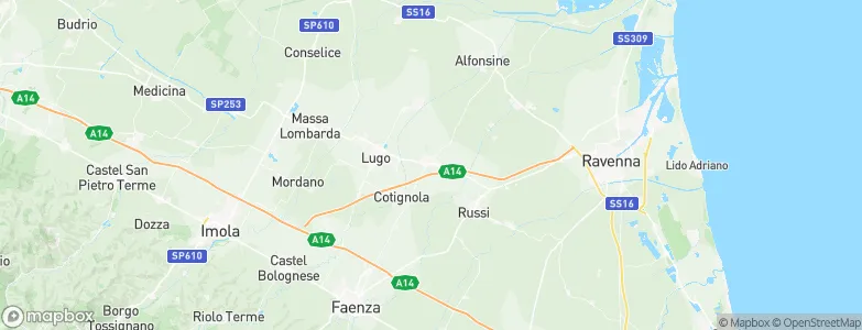 Bagnacavallo, Italy Map
