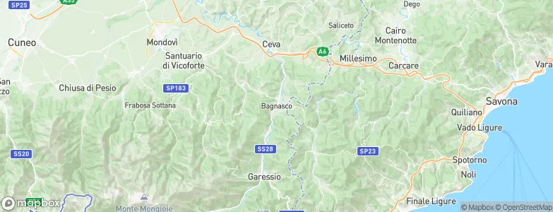 Bagnasco, Italy Map