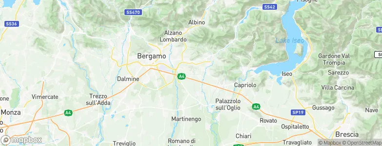 Bagnatica, Italy Map