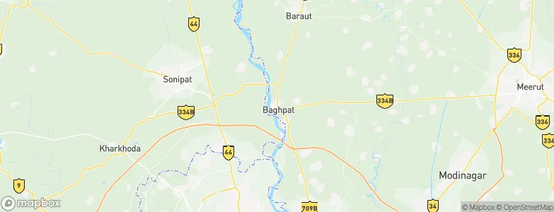 Bagpat, India Map