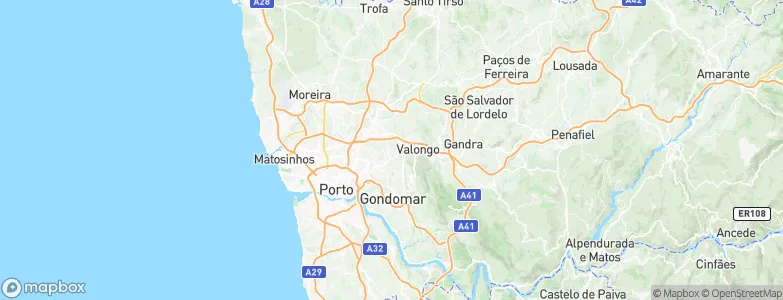 Baguim do Monte (Rio Tinto), Portugal Map