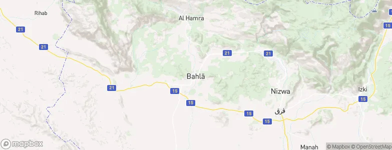 Bahlā’, Oman Map
