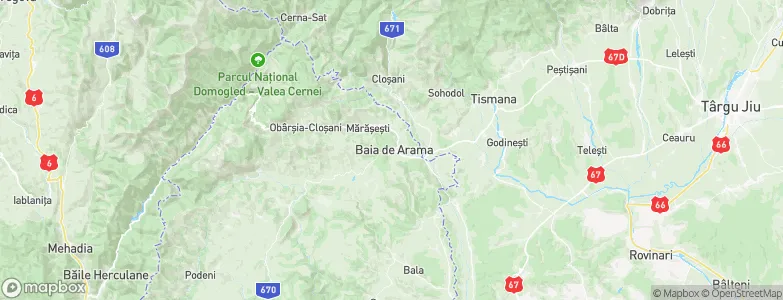 Baia de Aramă, Romania Map