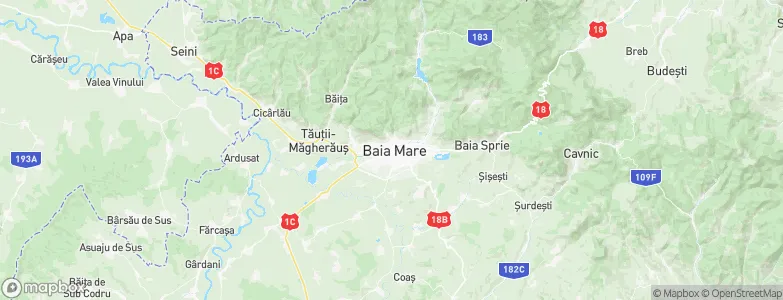 Baia Mare, Romania Map
