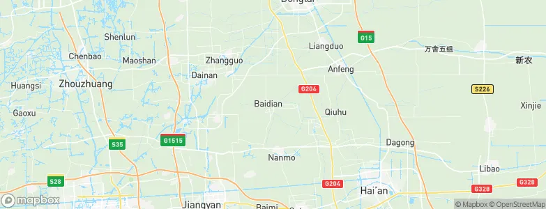 Baidian, China Map
