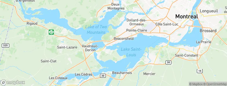 Baie-D'Urfé, Canada Map