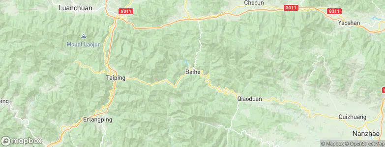 Baihe, China Map