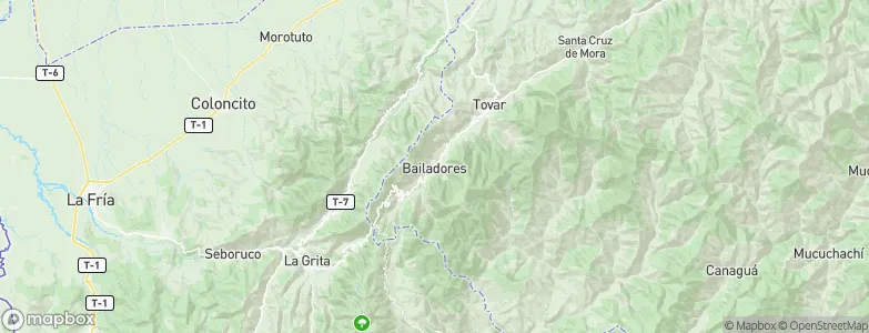 Bailadores, Venezuela Map