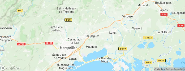 Baillargues, France Map