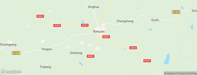 Baiquan, China Map