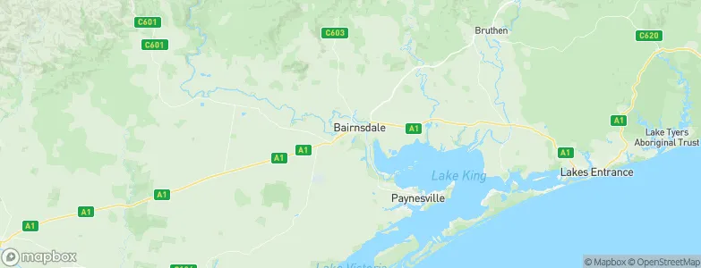 Bairnsdale, Australia Map