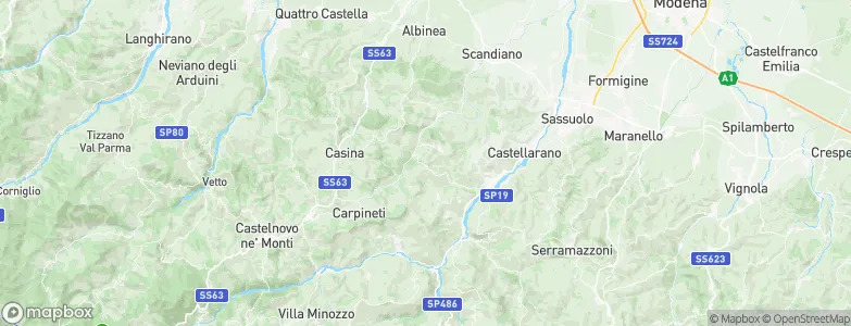 Baiso, Italy Map