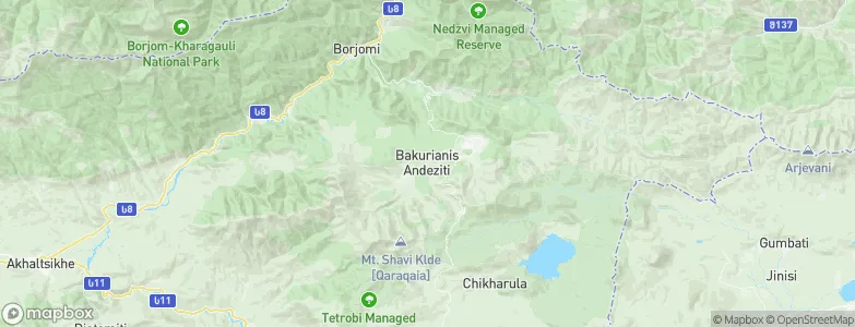Bakurianis Andeziti, Georgia Map