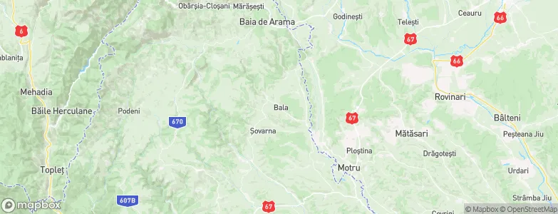 Bala, Romania Map